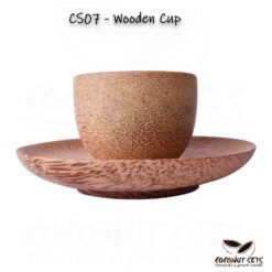 Wooden Cup with Saucer